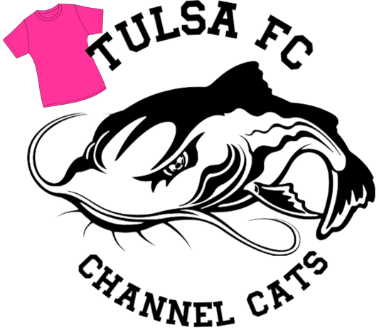 tshirt TULSA FC Channel Cats - round - big cat