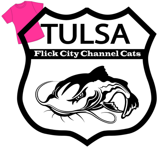 tshirt TULSA FLICK CITY CHANNEL CATS - large channel cat