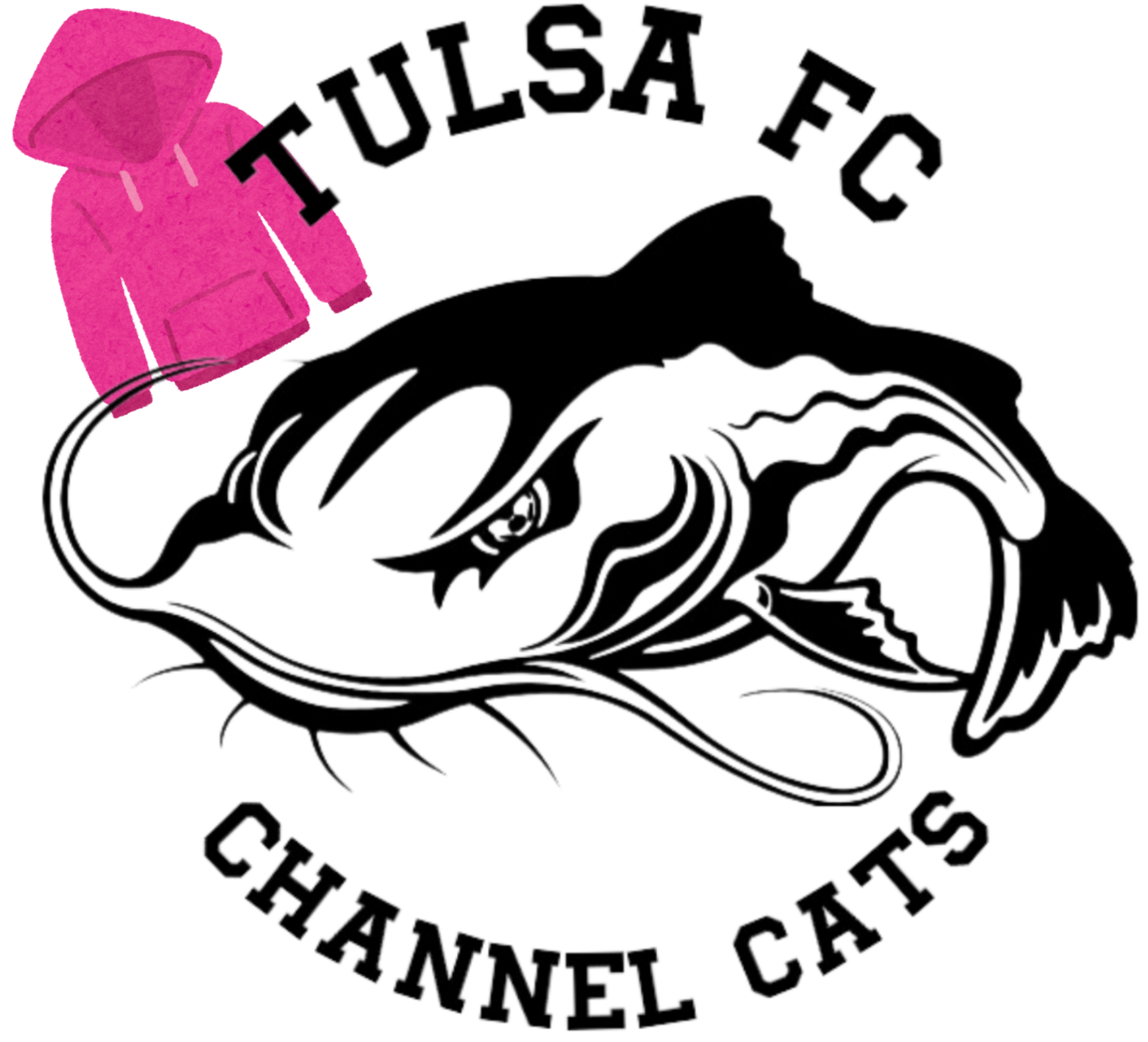 hoodie TULSA FC Channel Cats - round - big cat