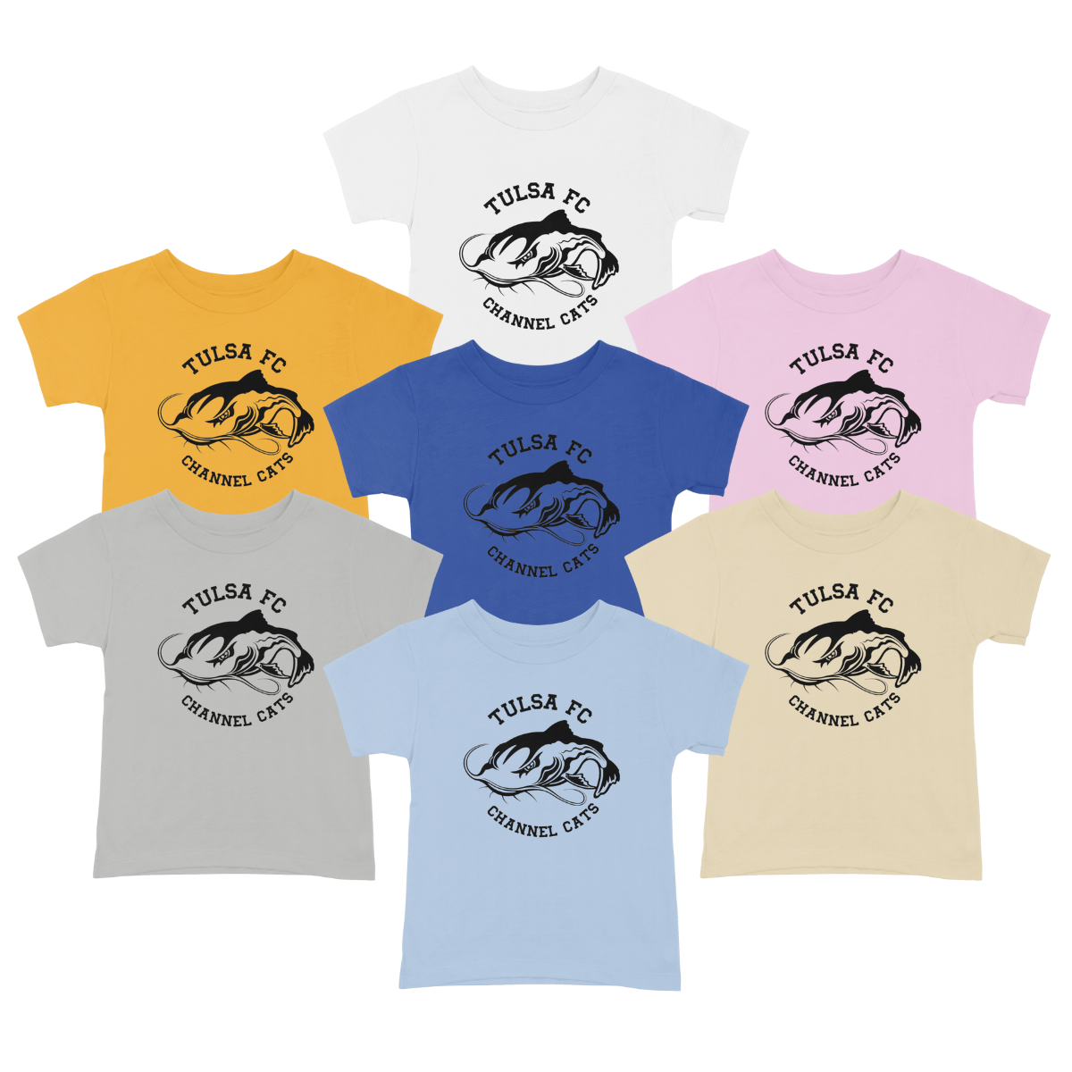 tshirt TULSA FC Channel Cats - round - big cat