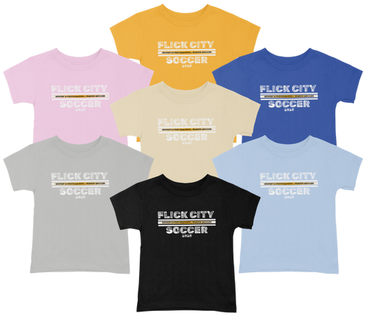 tshirt FLICK CITY SOCCER - DISTRESSED WHITE - STRAIGHT