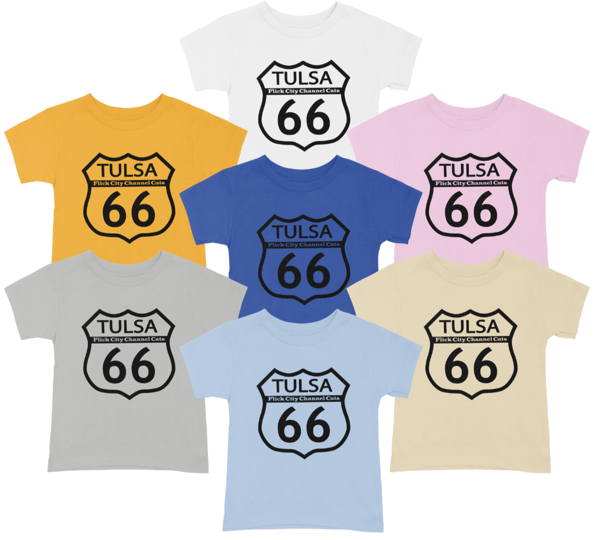 tshirt TULSA CHANNEL CATS T66 BLACK