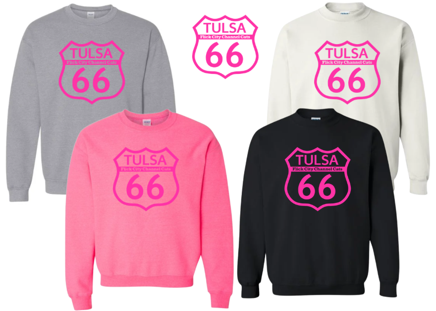 Sweater with FC Tulsa 66 (Pink) Logo