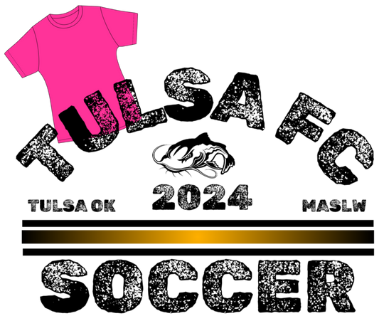 tshirt FLICK CITY SOCCER 2025 - distressed  black - rounded