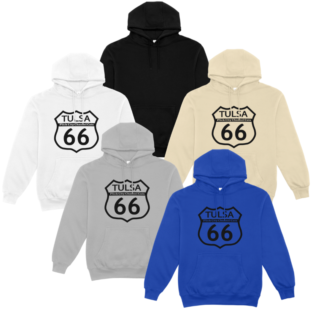 hoodie TULSA CHANNEL CATS T66 BLACK