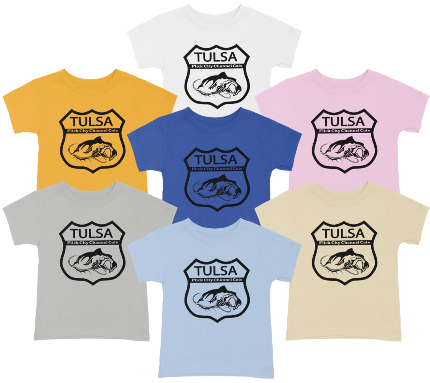 tshirt TULSA FLICK CITY CHANNEL CATS - large channel cat