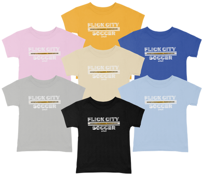 tshirt FLICK CITY SOCCER - DISTRESSED WHITE - STRAIGHT