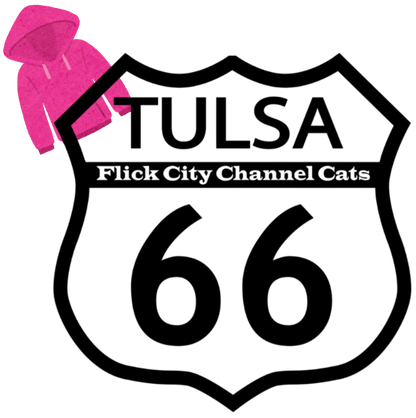 hoodie TULSA CHANNEL CATS T66 BLACK