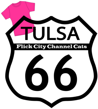 tshirt TULSA CHANNEL CATS T66 BLACK