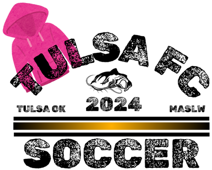 hoodie FLICK CITY SOCCER 2025 - distressed  black - rounded