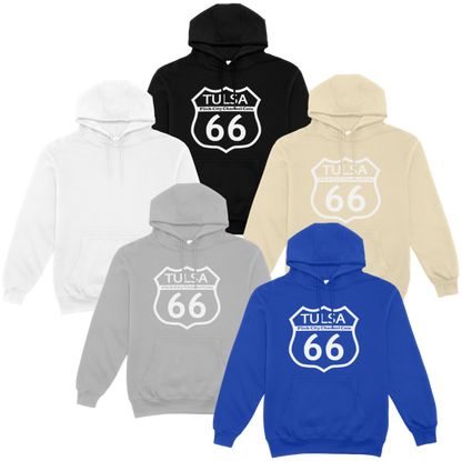 hoodie TULSA FLICK CITY CHANNEL CATS 66 - WHITE LOGO
